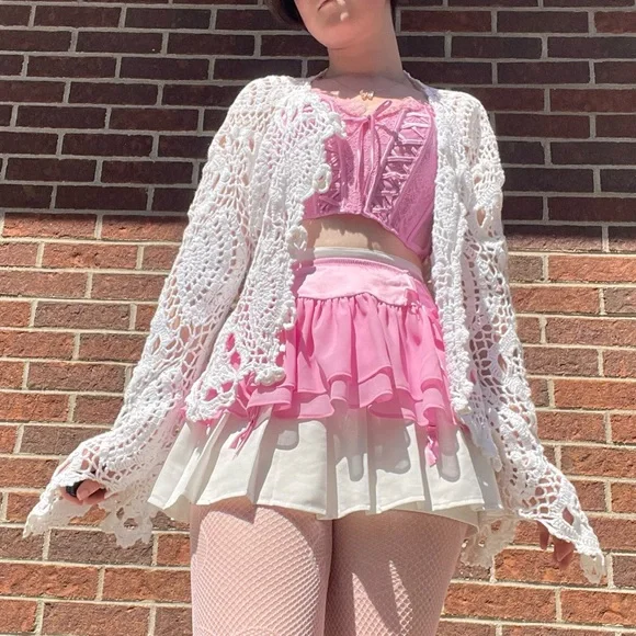 SOLD Crochet fairycore cardigan - Picture 9 of 15